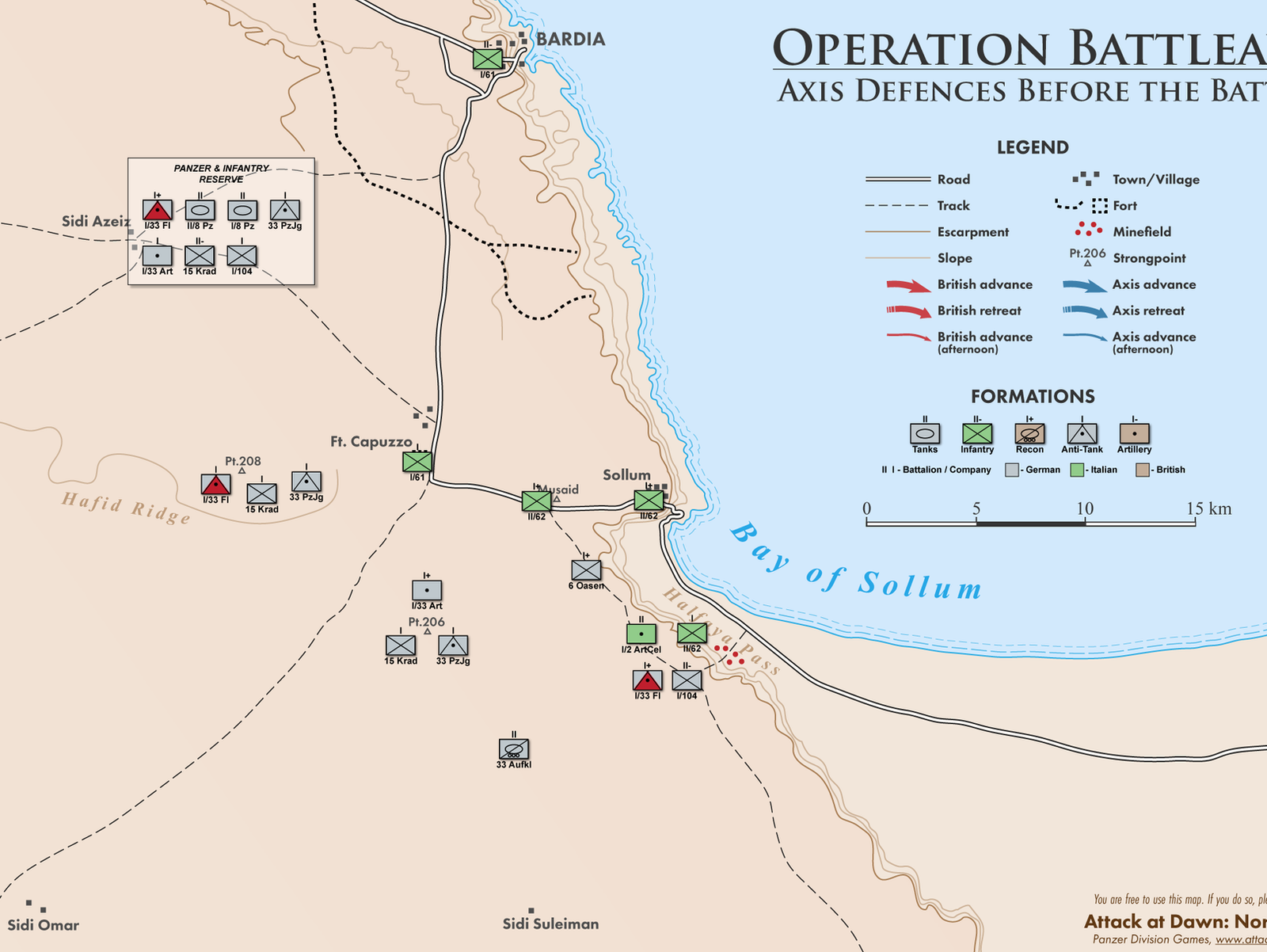 Maps of the Operation Battleaxe